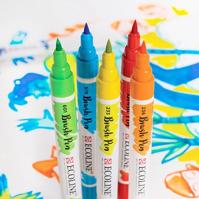 Talens Ecoline Brush Pen akvarell ecsetfilc - különféle színekben