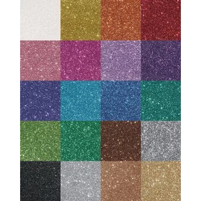Glitterkarton, A4, 200 g - különféle színekben