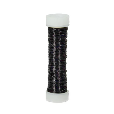 Ékszer drót, 0,3 mm, 25 m - metál fekete