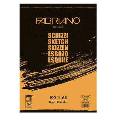 Fabriano Schizzi rajz- és vázlattömb, 90 g, 100 lap, A3, ragasztott