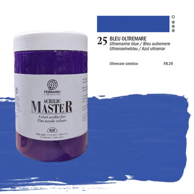 Ferrario Master akrilfesték, 1000 ml - 25, ultramarine blue