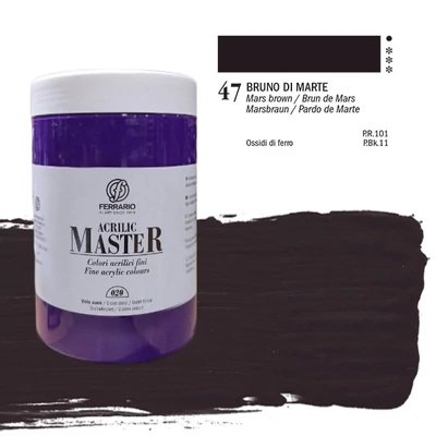 Ferrario Master akrilfesték, 1000 ml - 47, mars brown