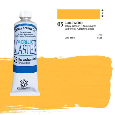 Ferrario Master akrilfesték, 60 ml - 05, yellow middle