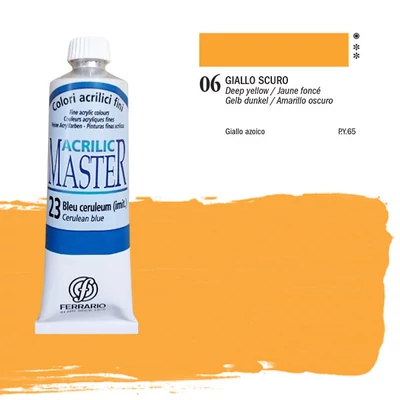 Ferrario Master akrilfesték, 60 ml - 06, deep yellow