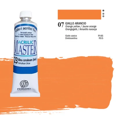 Ferrario Master akrilfesték, 60 ml - 07, orange yellow