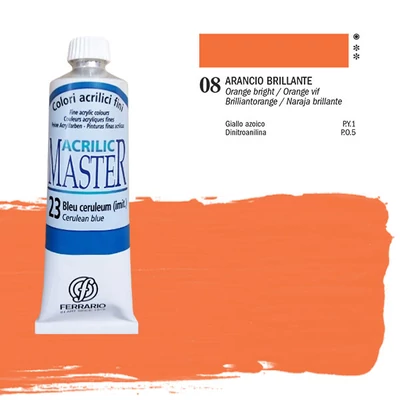 Ferrario Master akrilfesték, 60 ml - 08, orange bright