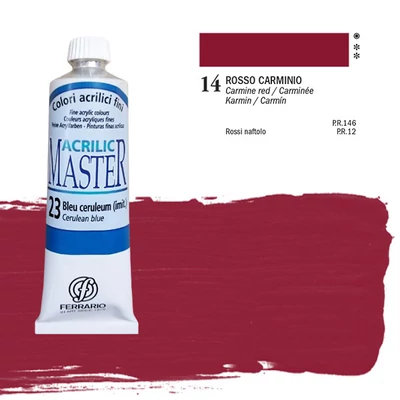 Ferrario Master akrilfesték, 60 ml - 14, carmine