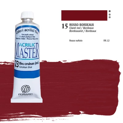 Ferrario Master akrilfesték, 60 ml - 15, claret red