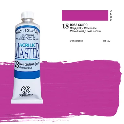 Ferrario Master akrilfesték, 60 ml - 18, deep pink