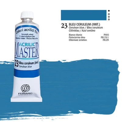 Ferrario Master akrilfesték, 60 ml - 23, cerulean blue