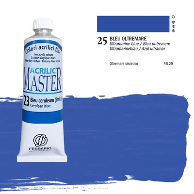 Ferrario Master akrilfesték, 60 ml - 25, ultramarine blue