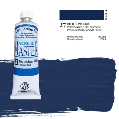 Ferrario Master akrilfesték, 60 ml - 27, prussian blue