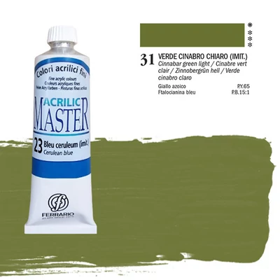 Ferrario Master akrilfesték, 60 ml - 31, cinnabar green light