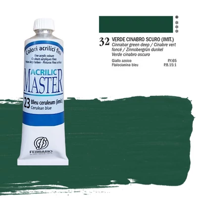 Ferrario Master akrilfesték, 60 ml - 32, cinnabar green light