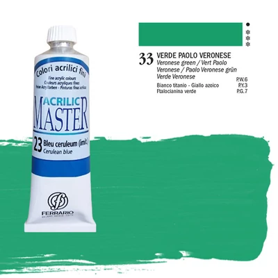 Ferrario Master akrilfesték, 60 ml - 33, veronese green