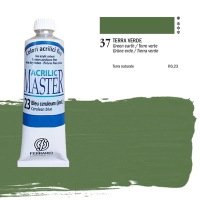 Ferrario Master akrilfesték, 60 ml - 37, green earth