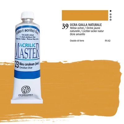 Ferrario Master akrilfesték, 60 ml - 39, yellow ochre