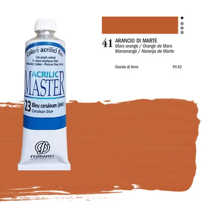Ferrario Master akrilfesték, 60 ml - 41, mars orange