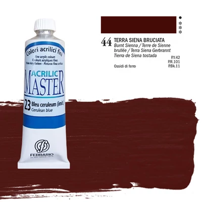 Ferrario Master akrilfesték, 60 ml - 44, burnt sienna