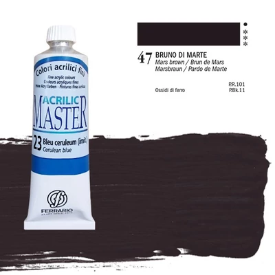 Ferrario Master akrilfesték, 60 ml - 47, mars brown