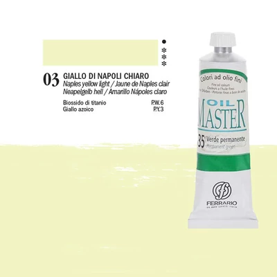 Ferrario Master olajfesték, 60 ml - 03, naples yellow light