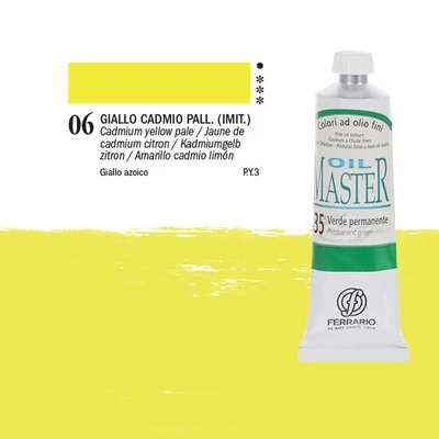 Ferrario Master olajfesték, 60 ml - 06, cadmium yellow pale