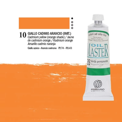 Ferrario Master olajfesték, 60 ml - 10, cadmium yellow/orange shade