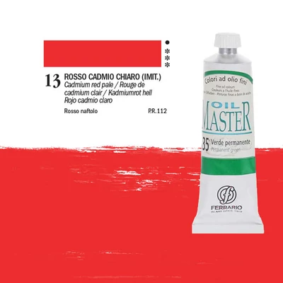 Ferrario Master olajfesték, 60 ml - 13, cadmium red pale