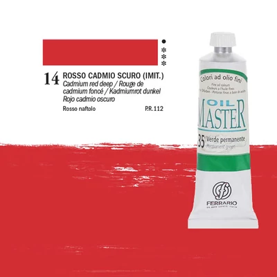 Ferrario Master olajfesték, 60 ml - 14, cadmium red deep