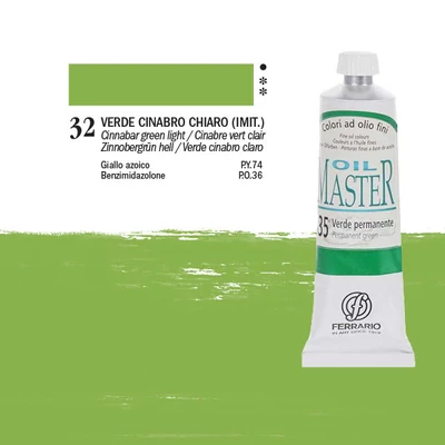 Ferrario Master olajfesték, 60 ml - 32, cinnaber green light
