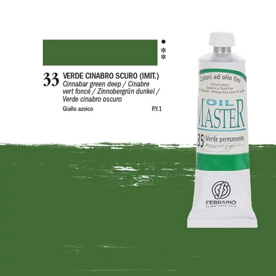 Ferrario Master olajfesték, 60 ml - 33, cinnabar green deep