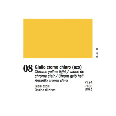 Ferrario Van Dyck olajfesték, 60 ml - 08, chrome yellow light