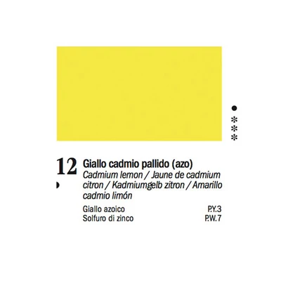 Ferrario Van Dyck olajfesték, 60 ml - 12, cadmium yellow lemon