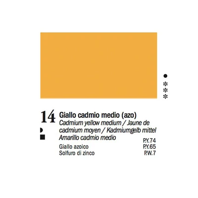 Ferrario Van Dyck olajfesték, 60 ml - 14, cadmium yellow middle