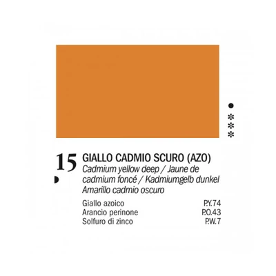 Ferrario Van Dyck olajfesték, 20 ml - 15, cadmium yellow deep