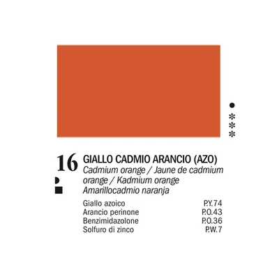 Ferrario Van Dyck olajfesték, 20 ml - 16, cadmium yellow orange
