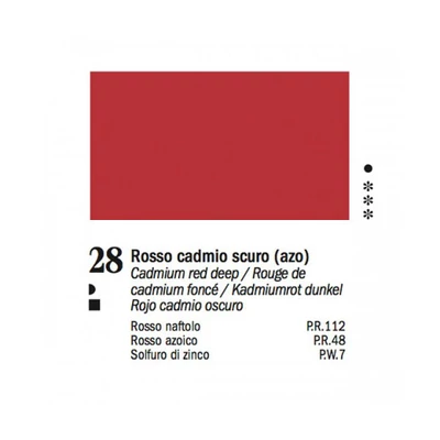 Ferrario Van Dyck olajfesték, 20 ml - 28, cadmium red deep
