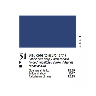 Ferrario Van Dyck olajfesték, 20 ml - 51, cobalt blue deep