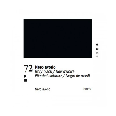 Ferrario Van Dyck olajfesték, 60 ml - 72, ivory black