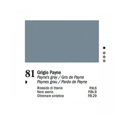 Ferrario Van Dyck olajfesték, 20 ml - 81, payne's grey