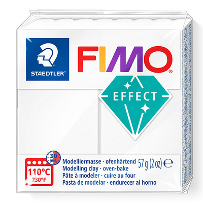 FIMO Effect süthető gyurma, 57 g - áttetsző fehér (8020-014)