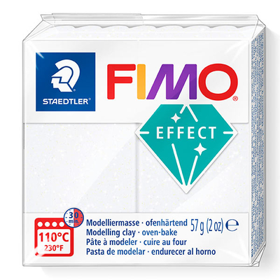 FIMO Effect süthető gyurma, 57 g - csillámos fehér (8020-052)