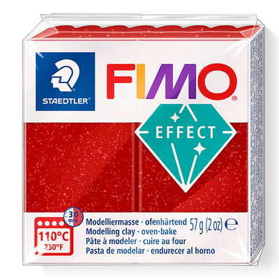 FIMO Effect süthető gyurma, 57 g - csillámos piros (8020-202)