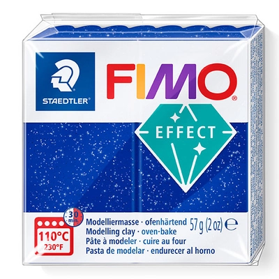 FIMO Effect süthető gyurma, 57 g - csillámos kék (8020-302)