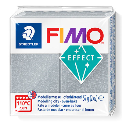 FIMO Effect süthető gyurma, 57 g - metál ezüst (8020-81)
