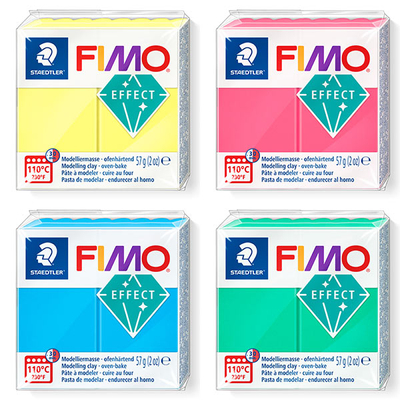 FIMO Effect süthető gyurma, áttetsző- különféle színekben