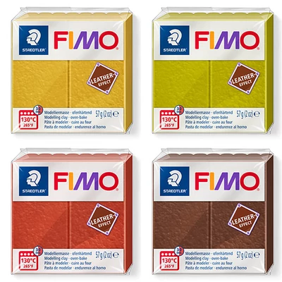 FIMO Leather Effect süthető gyurma - különféle színekben
