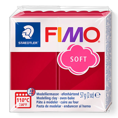 FIMO Soft süthető gyurma, 57 g - meggypiros (8020-26)