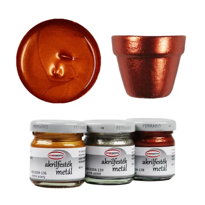Hobbyművész akrilfesték, 40 ml - metál, 138, réz