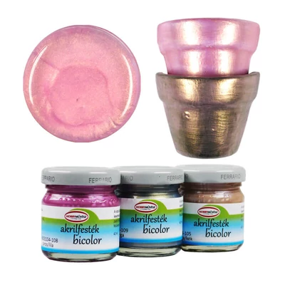 Hobbyművész akrilfesték, 40 ml - bicolor, 107, piros/aranysárga